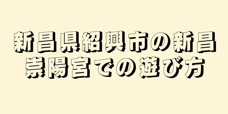 新昌県紹興市の新昌崇陽宮での遊び方