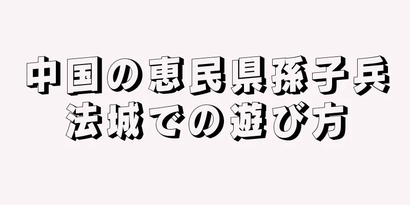中国の恵民県孫子兵法城での遊び方