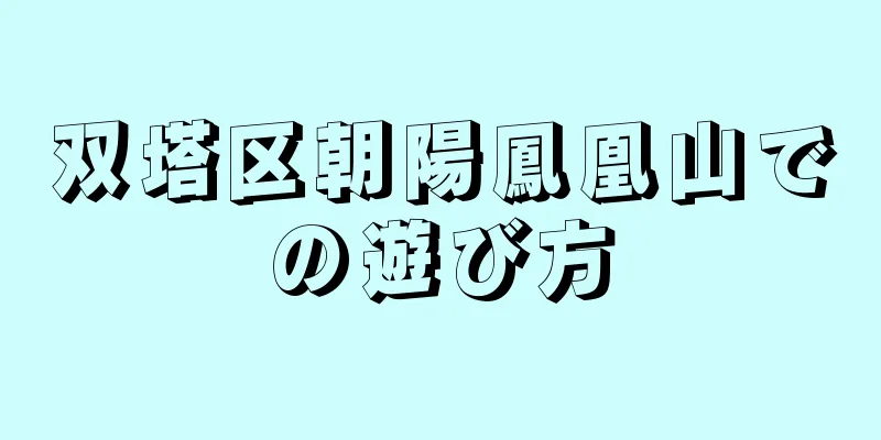 双塔区朝陽鳳凰山での遊び方