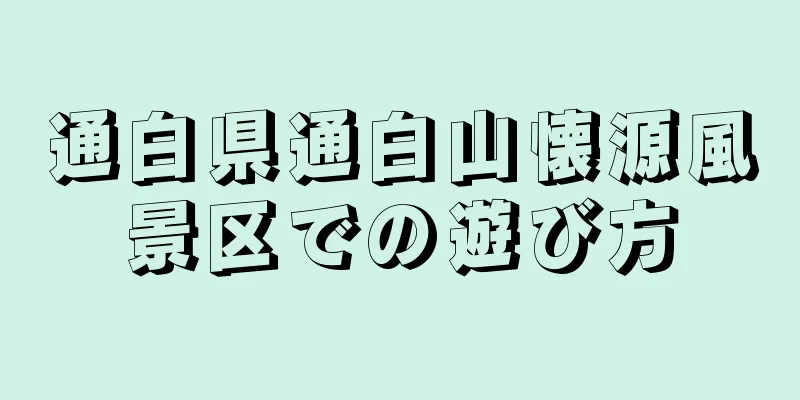 通白県通白山懐源風景区での遊び方