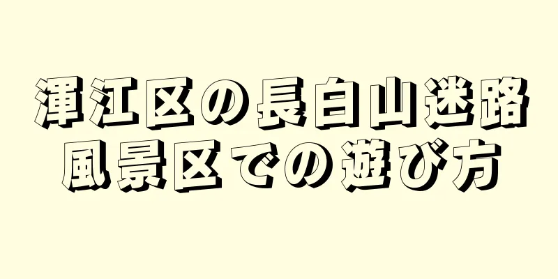渾江区の長白山迷路風景区での遊び方