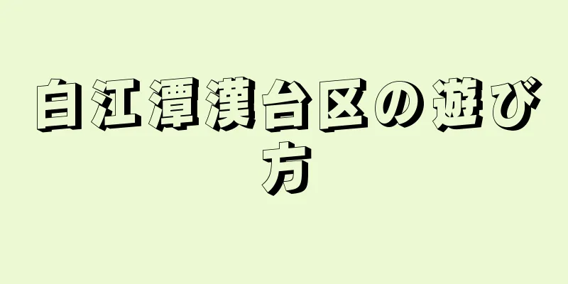 白江潭漢台区の遊び方
