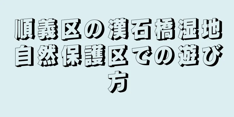 順義区の漢石橋湿地自然保護区での遊び方