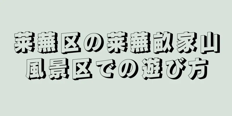 莱蕪区の莱蕪畝家山風景区での遊び方