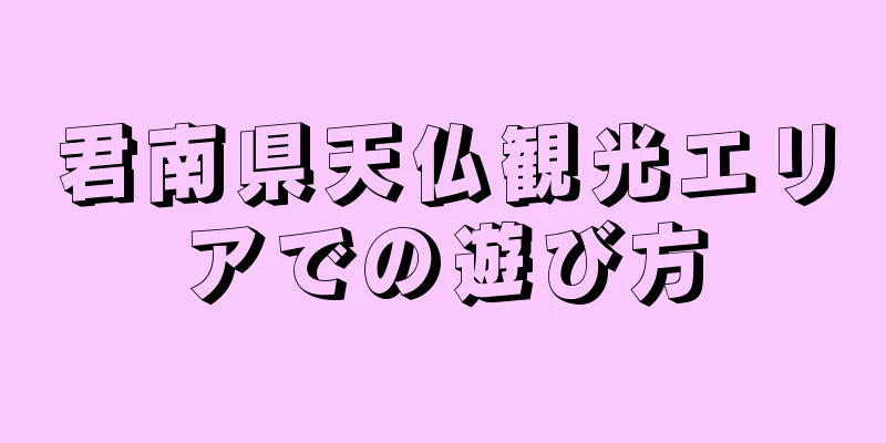 君南県天仏観光エリアでの遊び方