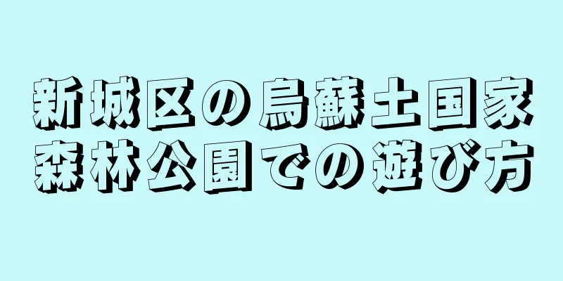 新城区の烏蘇土国家森林公園での遊び方
