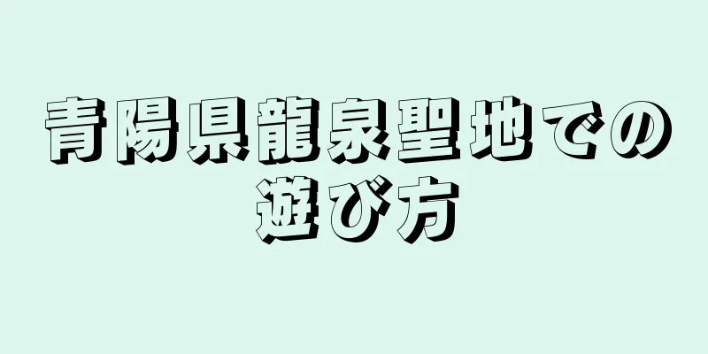 青陽県龍泉聖地での遊び方