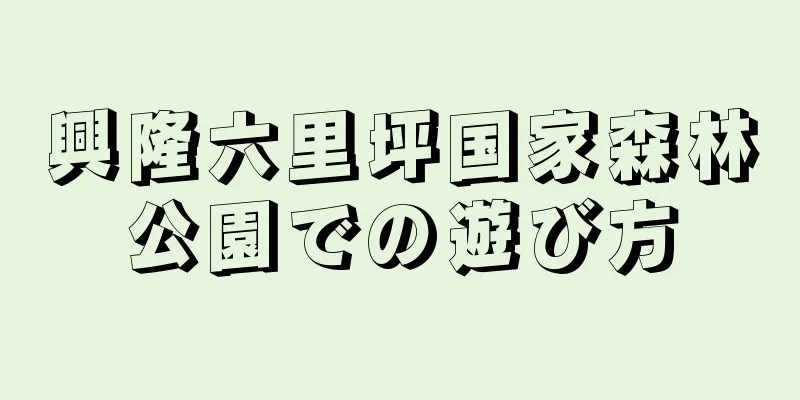 興隆六里坪国家森林公園での遊び方