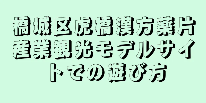 橋城区虎橋漢方薬片産業観光モデルサイトでの遊び方
