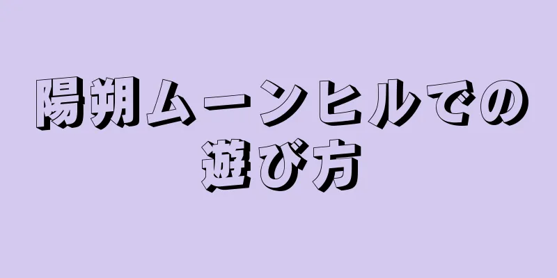 陽朔ムーンヒルでの遊び方