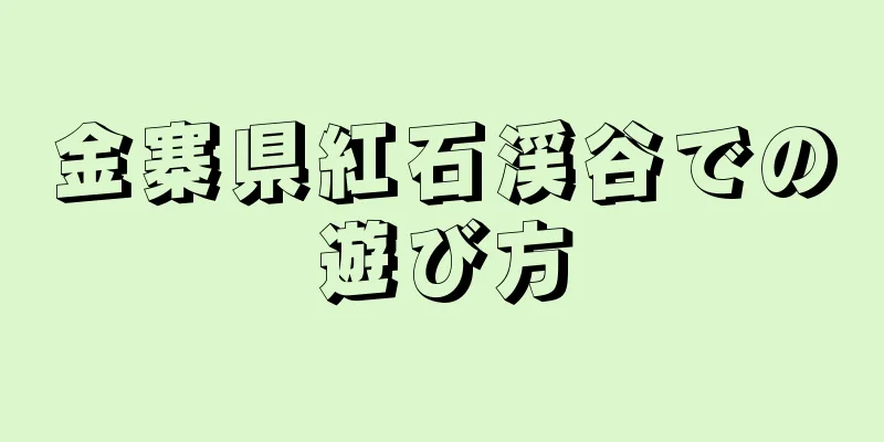 金寨県紅石渓谷での遊び方