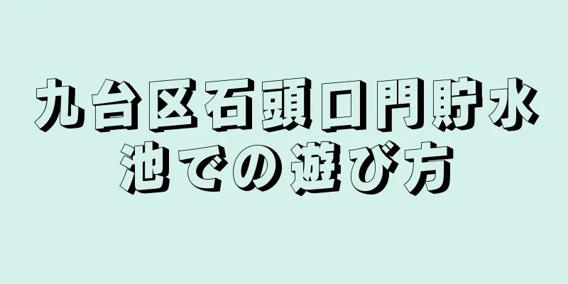 九台区石頭口門貯水池での遊び方
