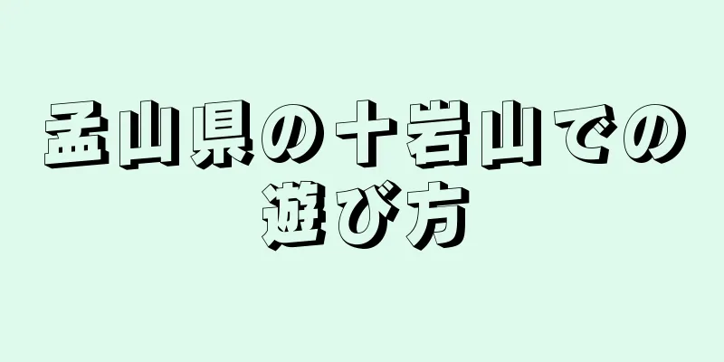 孟山県の十岩山での遊び方