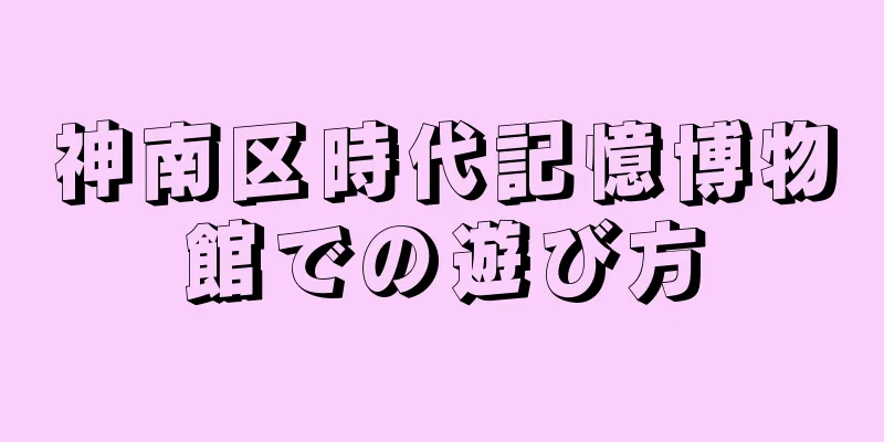 神南区時代記憶博物館での遊び方