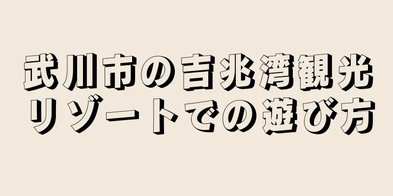 武川市の吉兆湾観光リゾートでの遊び方