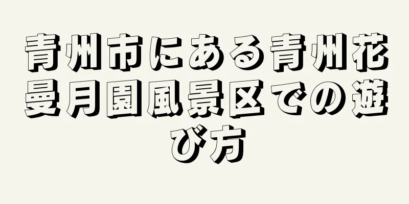 青州市にある青州花曼月園風景区での遊び方