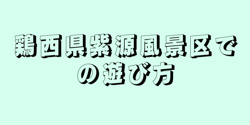 鶏西県紫源風景区での遊び方