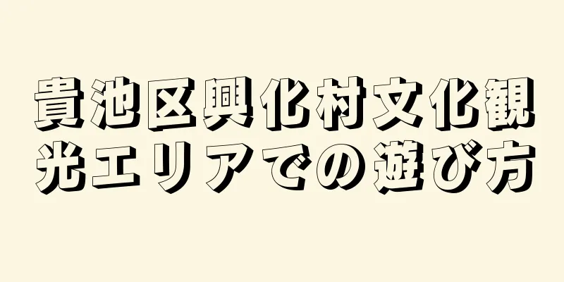 貴池区興化村文化観光エリアでの遊び方