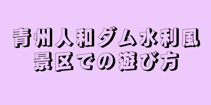 青州人和ダム水利風景区での遊び方