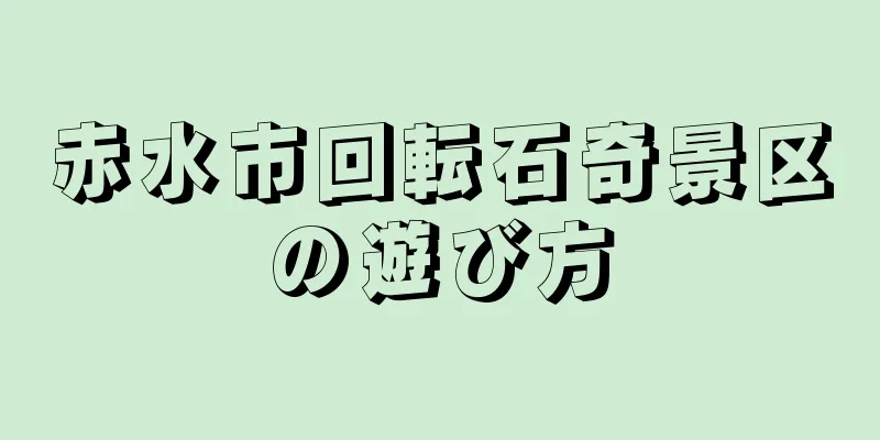 赤水市回転石奇景区の遊び方
