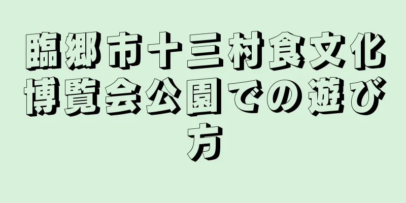 臨郷市十三村食文化博覧会公園での遊び方