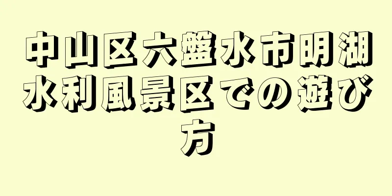 中山区六盤水市明湖水利風景区での遊び方