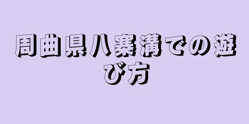 周曲県八寨溝での遊び方