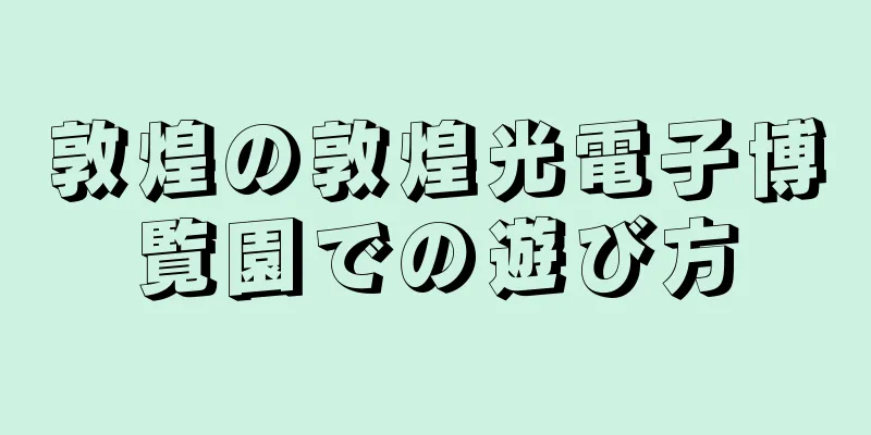 敦煌の敦煌光電子博覧園での遊び方