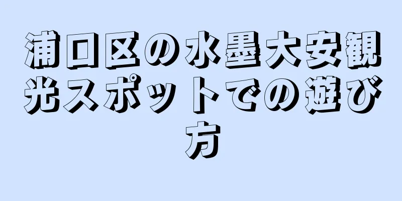 浦口区の水墨大安観光スポットでの遊び方