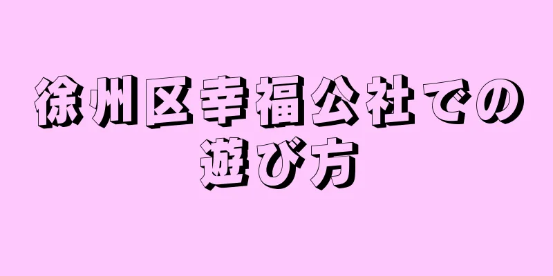 徐州区幸福公社での遊び方