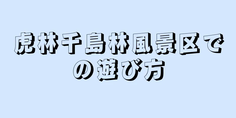 虎林千島林風景区での遊び方