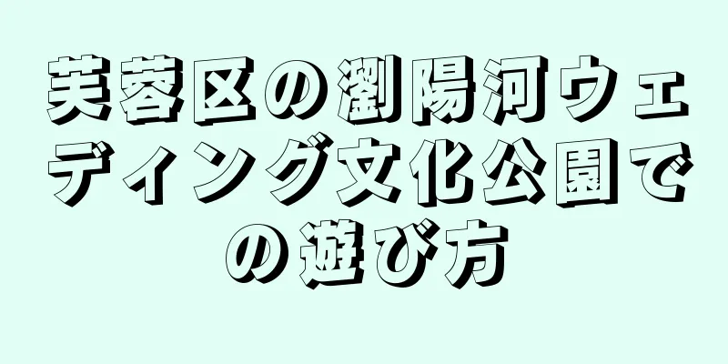 芙蓉区の瀏陽河ウェディング文化公園での遊び方