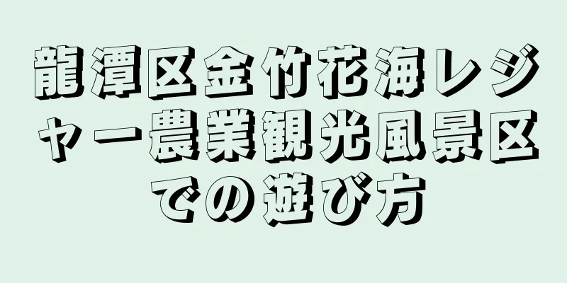 龍潭区金竹花海レジャー農業観光風景区での遊び方