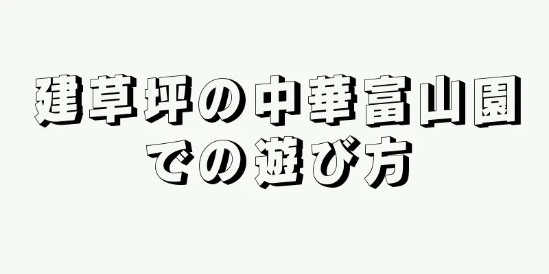 建草坪の中華富山園での遊び方