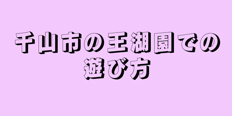 千山市の王湖園での遊び方