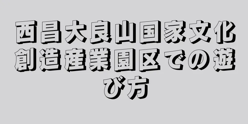 西昌大良山国家文化創造産業園区での遊び方