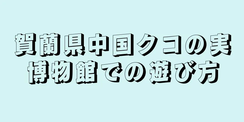 賀蘭県中国クコの実博物館での遊び方