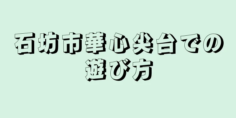 石坊市華心尖台での遊び方