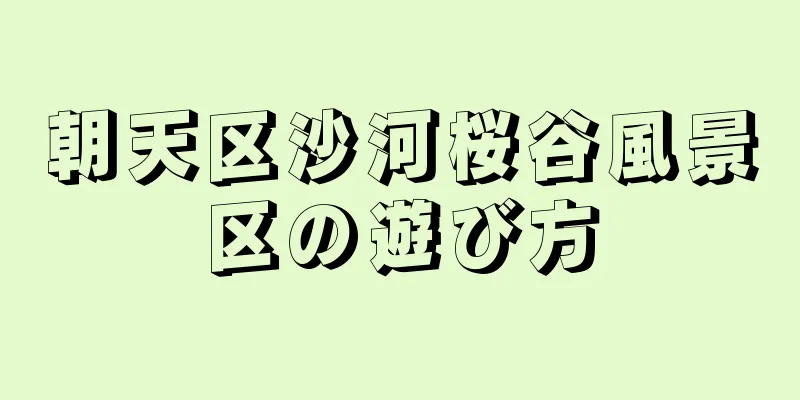 朝天区沙河桜谷風景区の遊び方