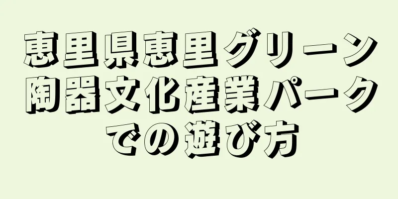 恵里県恵里グリーン陶器文化産業パークでの遊び方
