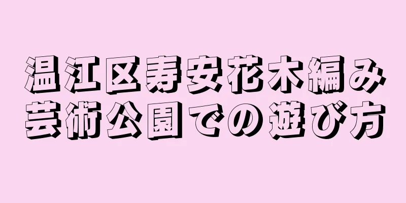 温江区寿安花木編み芸術公園での遊び方