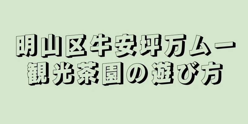 明山区牛安坪万ムー観光茶園の遊び方