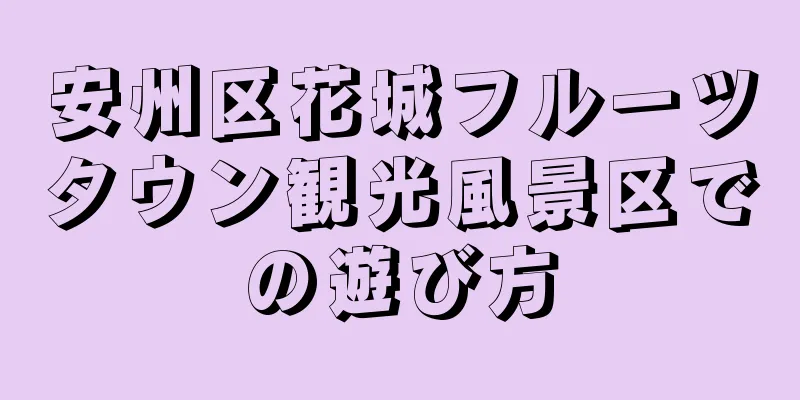 安州区花城フルーツタウン観光風景区での遊び方