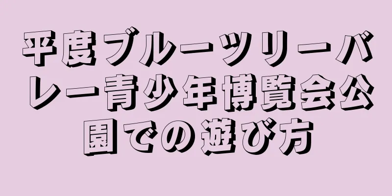 平度ブルーツリーバレー青少年博覧会公園での遊び方