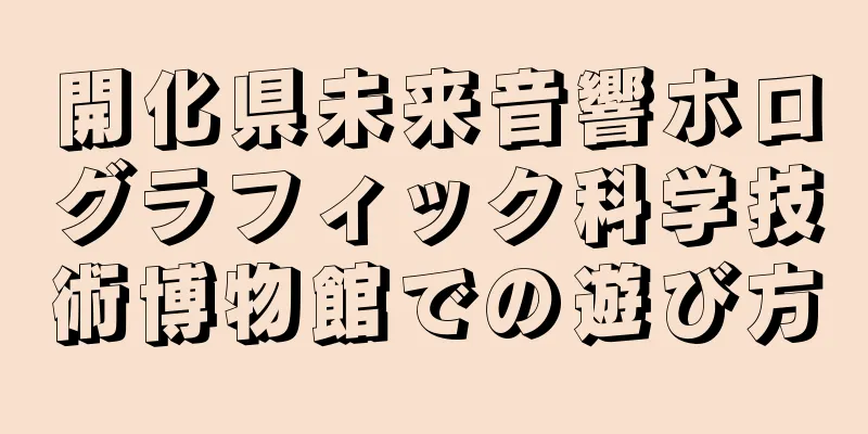 開化県未来音響ホログラフィック科学技術博物館での遊び方