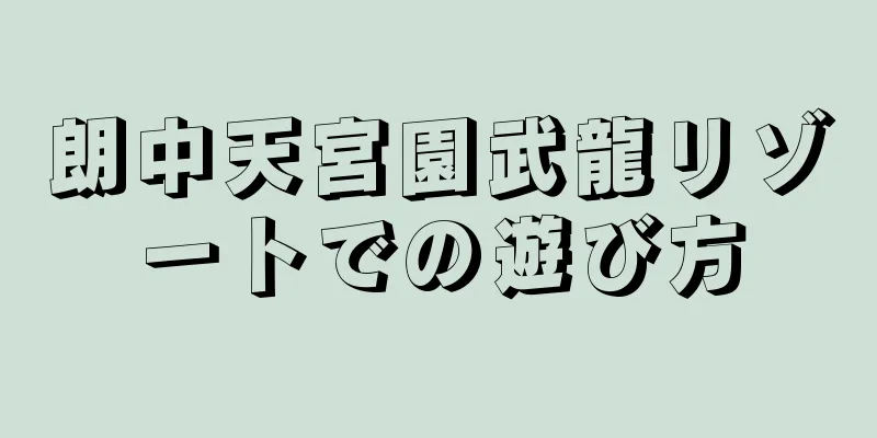 朗中天宮園武龍リゾートでの遊び方