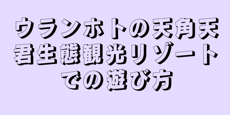 ウランホトの天角天君生態観光リゾートでの遊び方