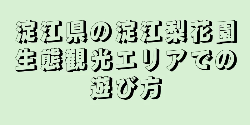 淀江県の淀江梨花園生態観光エリアでの遊び方