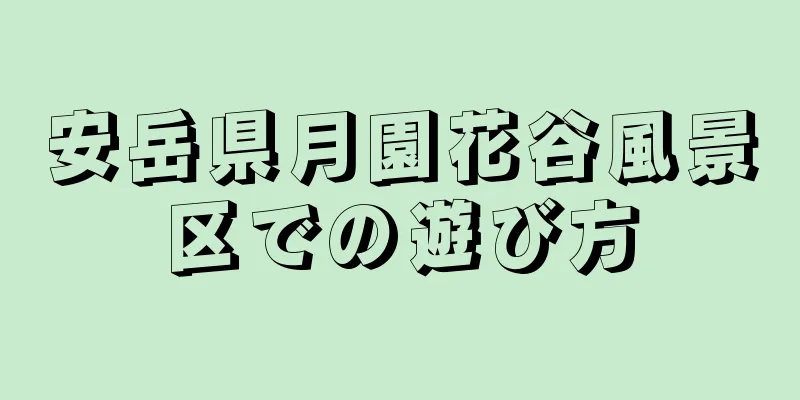 安岳県月園花谷風景区での遊び方