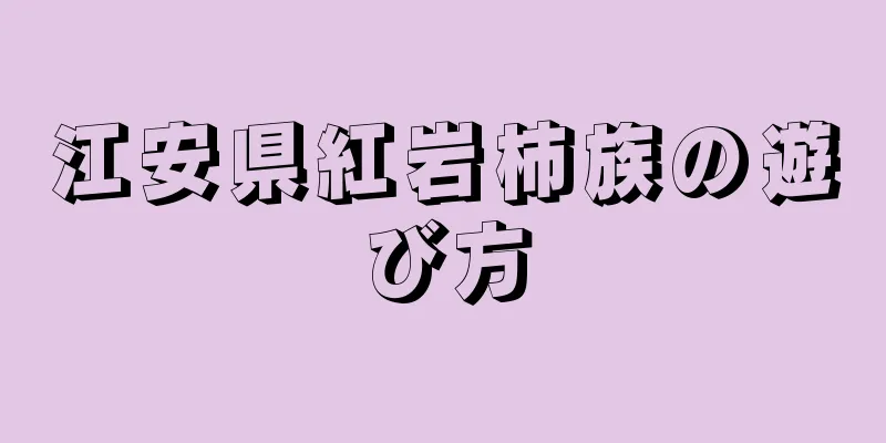 江安県紅岩柿族の遊び方